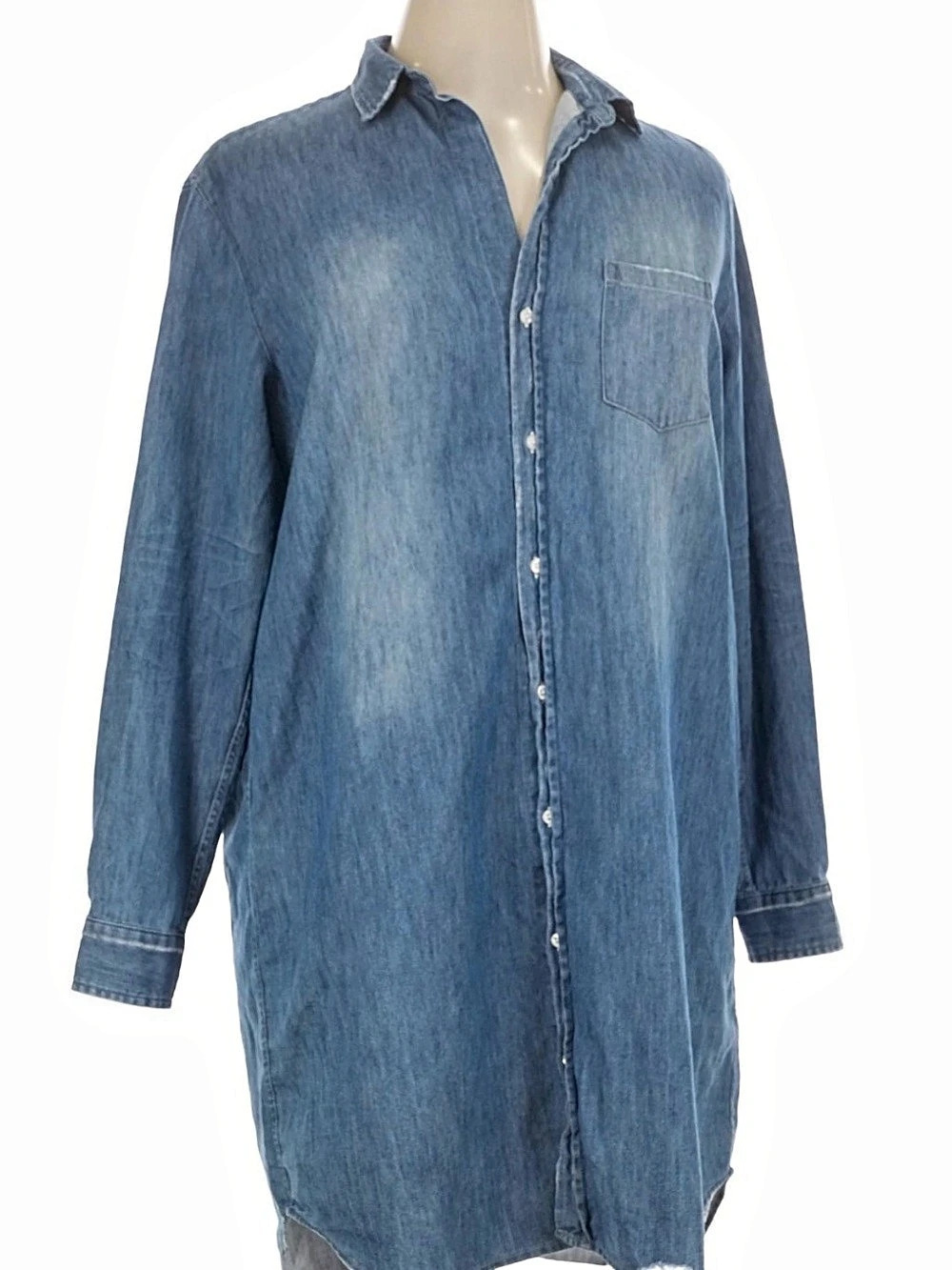 Frank & Eileen Mary Classic Denim Shirtdress Blue XL